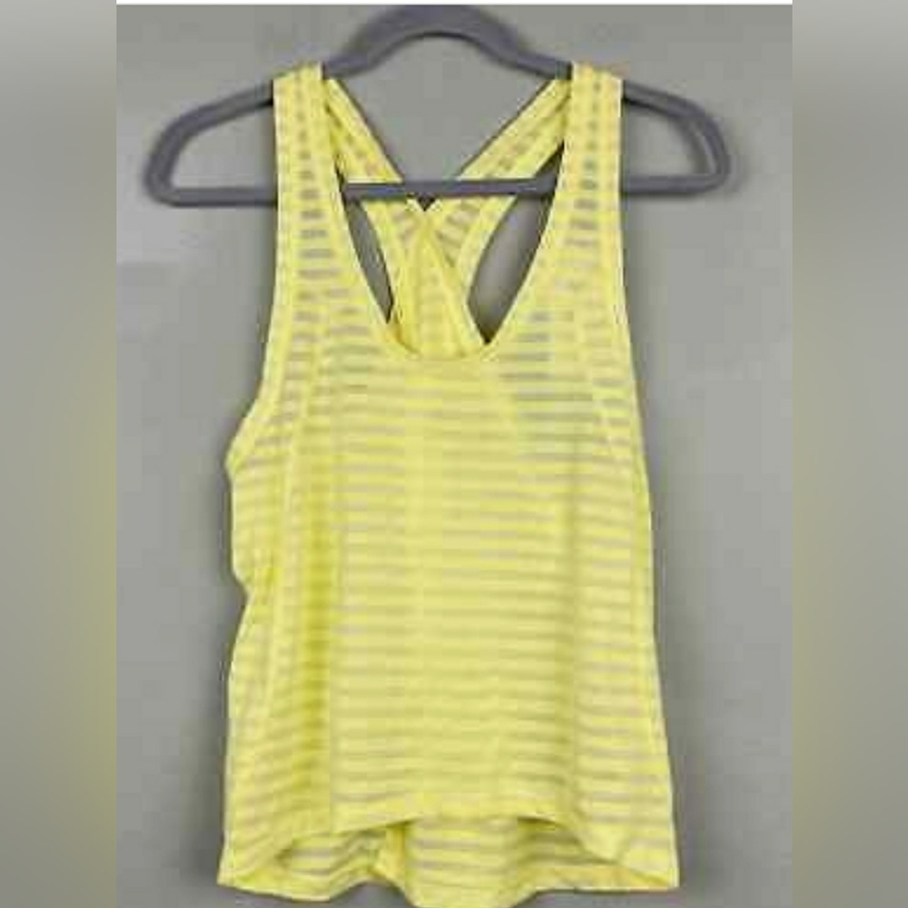 Zyia Active Nimbus Split Back Tank in Lemon Size S